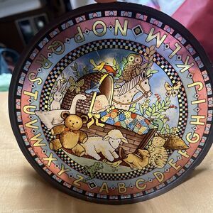 Vintage Glassmasters Stained Glass Art Suncatcher Rock-A-Bye Nursery ABC's